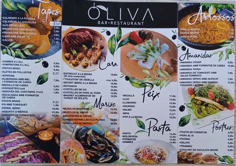 olivia restaurante|Restaurant Menu